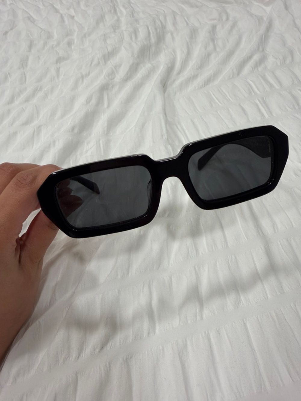 Prada Black Rectangular Sunglasses